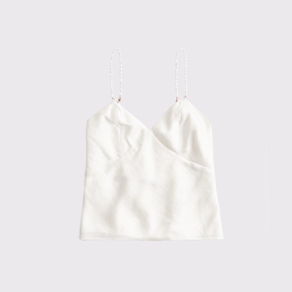 NWOT Abercrombie & Fitch Pearl Strap Satin Cami